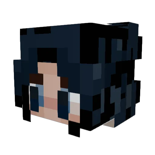 euclidt Minecraft avatar head, 3D render