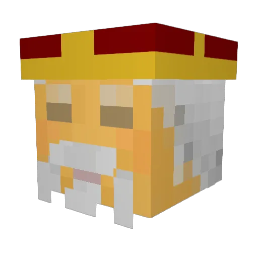 eugene_baba Minecraft avatar head, 3D render