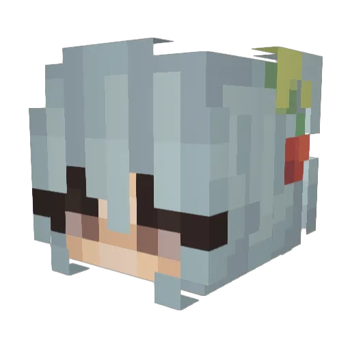 eukii Minecraft avatar head, 3D render