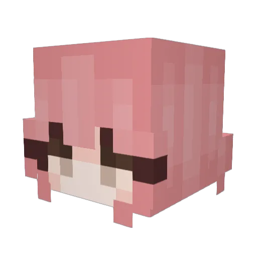 eunhaha Minecraft avatar head, 3D render