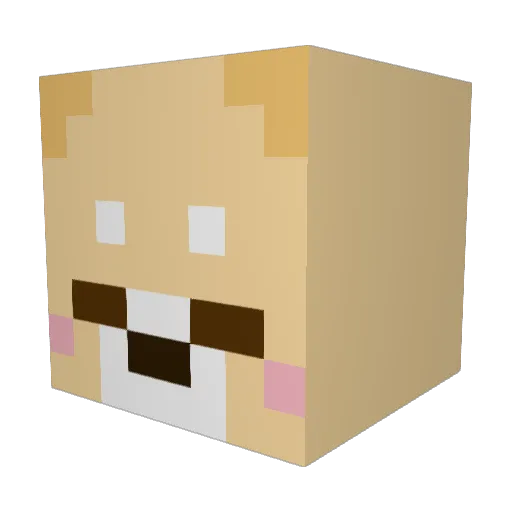 eunjeolmi Minecraft avatar head, 3D render
