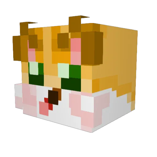 eunniing Minecraft avatar head, 3D render