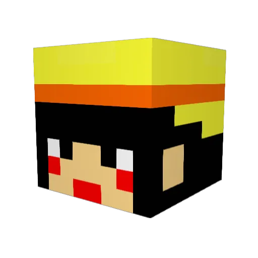 eunny Minecraft avatar head, 3D render