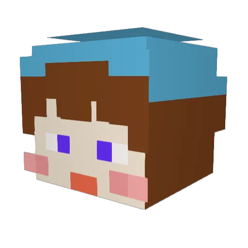 euny730 Minecraft avatar head, 3D render