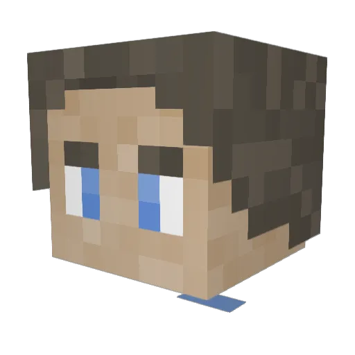 euodeja Minecraft avatar head, 3D render
