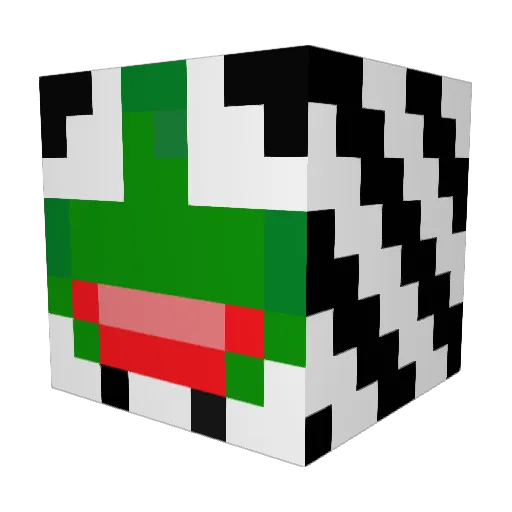 euqualyptus Minecraft avatar head, 3D render