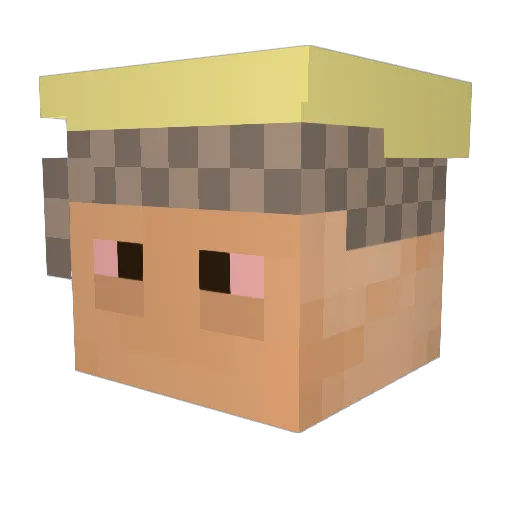 euro5star Minecraft avatar head, 3D render