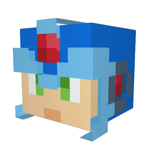 eurocorp Minecraft avatar head, 3D render