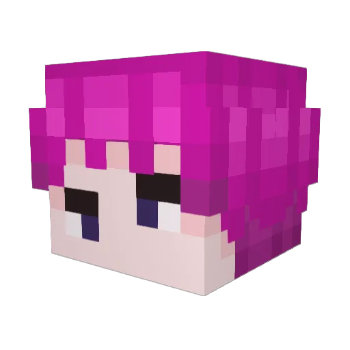 europeo Minecraft avatar head, 3D render
