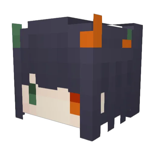 euthanacio Minecraft avatar head, 3D render