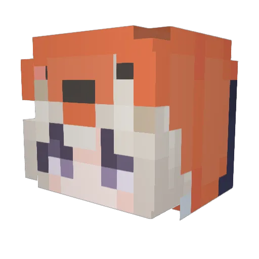 ev0la Minecraft avatar head, 3D render