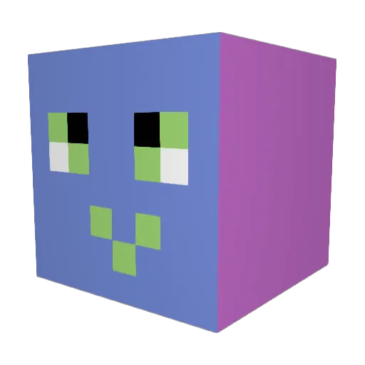 ev5de Minecraft avatar head, 3D render