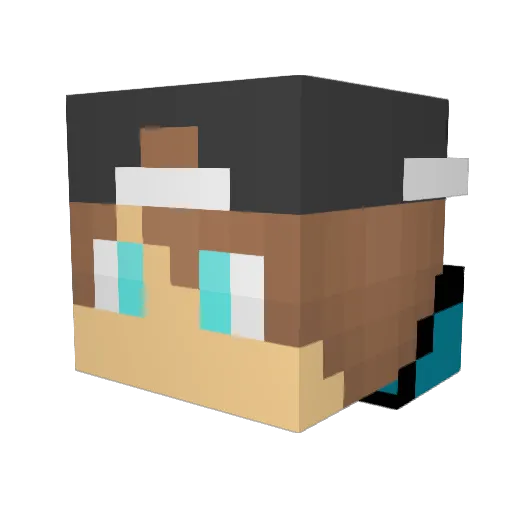ev710 Minecraft avatar head, 3D render