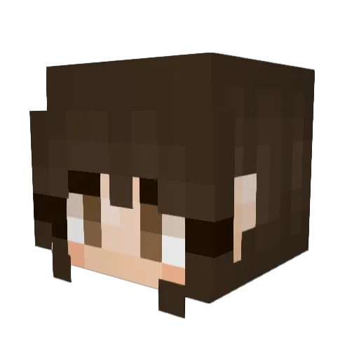 ev_ie Minecraft avatar head, 3D render