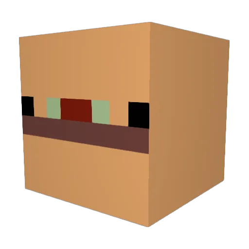 evaalovebug Minecraft avatar head, 3D render