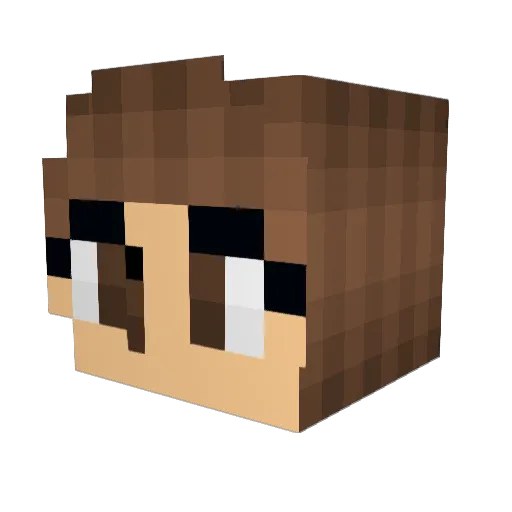 evabiju Minecraft avatar head, 3D render