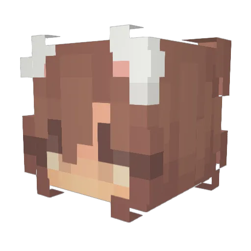 evacovaaa Minecraft avatar head, 3D render