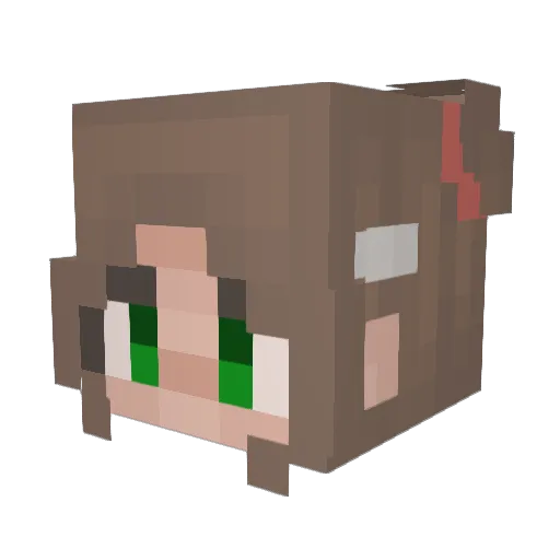 evahat Minecraft avatar head, 3D render