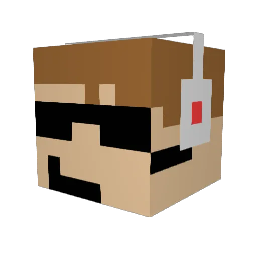 evan102165 Minecraft avatar head, 3D render