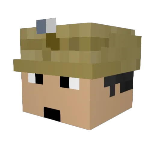 evanc11 Minecraft avatar head, 3D render