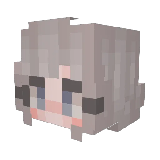 evanelaine Minecraft avatar head, 3D render