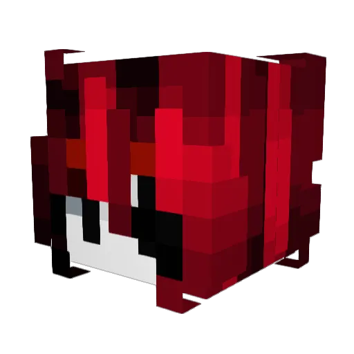 evangell Minecraft avatar head, 3D render