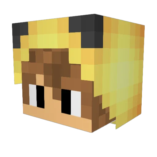 evanroey Minecraft avatar head, 3D render