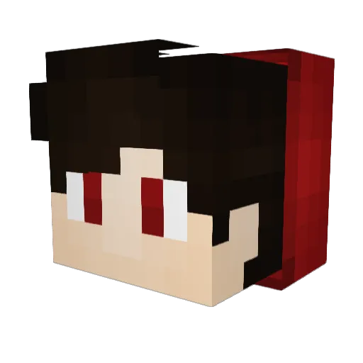 evanseeds Minecraft avatar head, 3D render