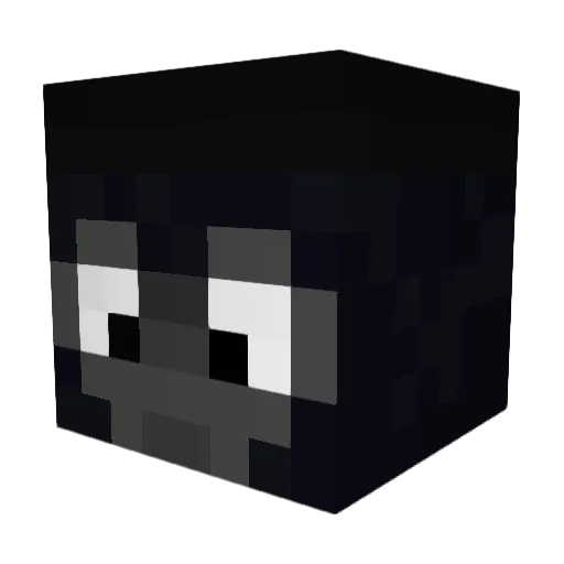 evanslit Minecraft avatar head, 3D render