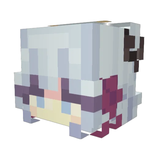 evaporatiion_ Minecraft avatar head, 3D render