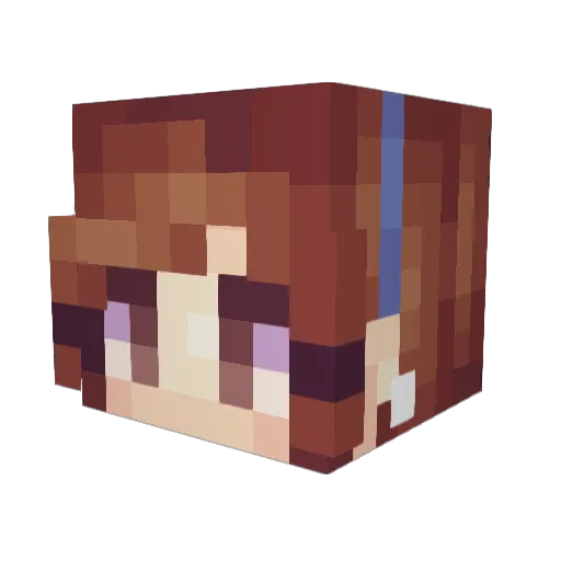 evarozz Minecraft avatar head, 3D render