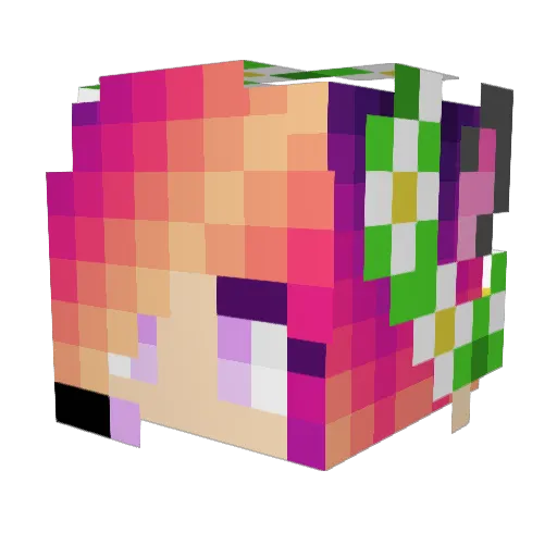 evasaurus_ Minecraft avatar head, 3D render