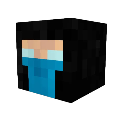 evasivemouse Minecraft avatar head, 3D render