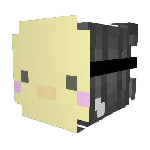 evasr Minecraft avatar head, 3D render