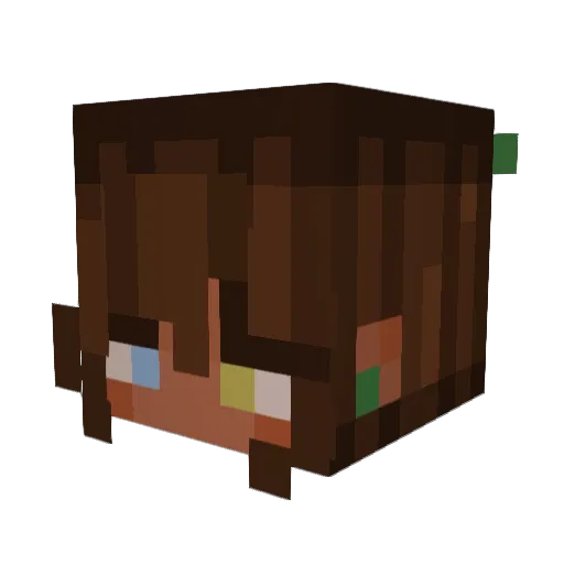evastelle Minecraft avatar head, 3D render