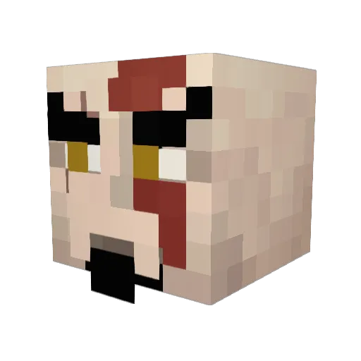 evd02 Minecraft avatar head, 3D render