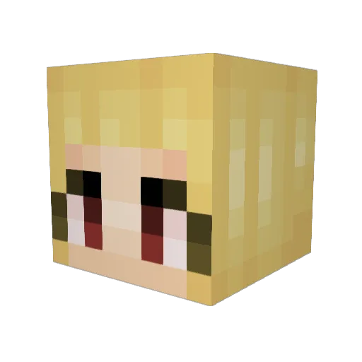 eveLAD Minecraft avatar head, 3D render