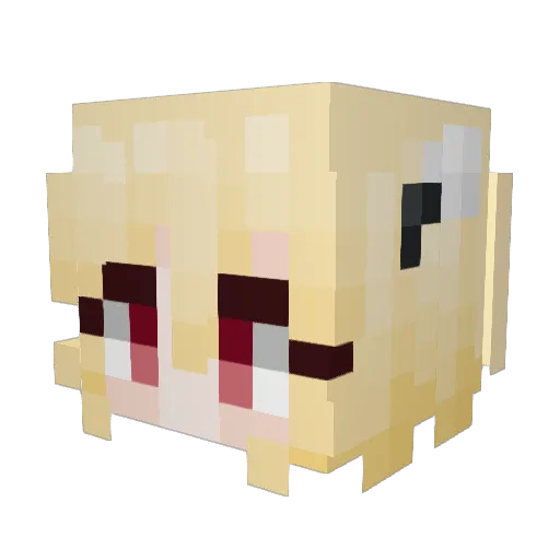 eve_______ Minecraft avatar head, 3D render