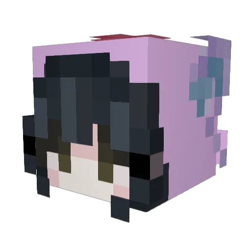 evealynn Minecraft avatar head, 3D render