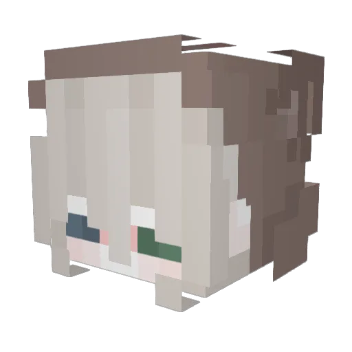 evegeeza Minecraft avatar head, 3D render