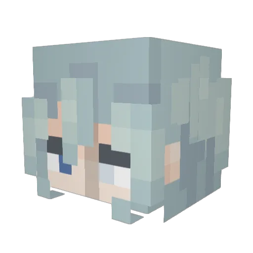 eveiii Minecraft avatar head, 3D render
