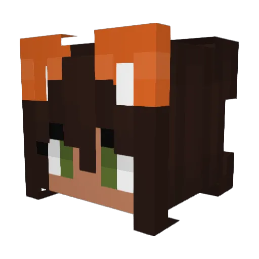evelinito Minecraft avatar head, 3D render