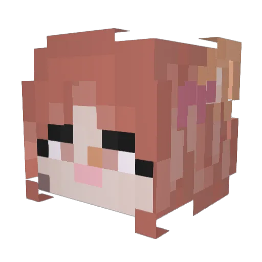eveluchis Minecraft avatar head, 3D render