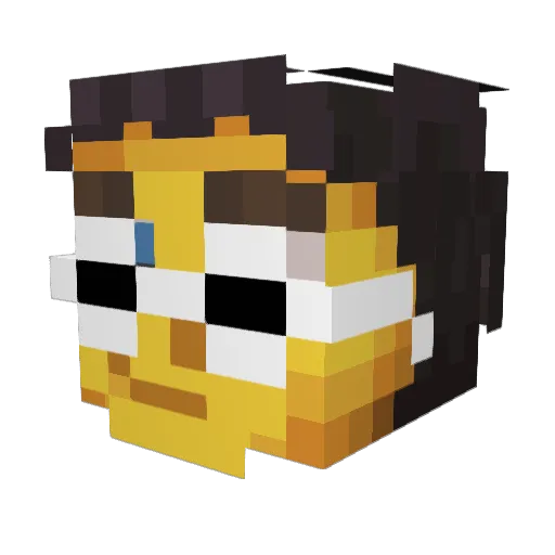 even2601 Minecraft avatar head, 3D render