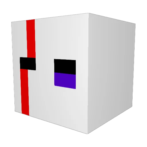 even777 Minecraft avatar head, 3D render