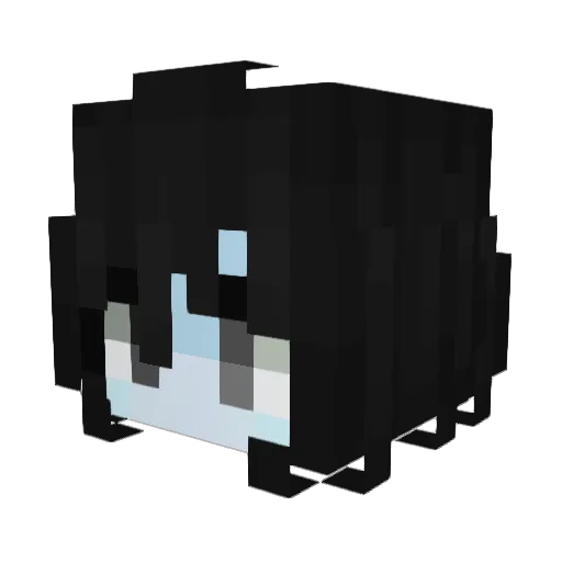 evenest Minecraft avatar head, 3D render