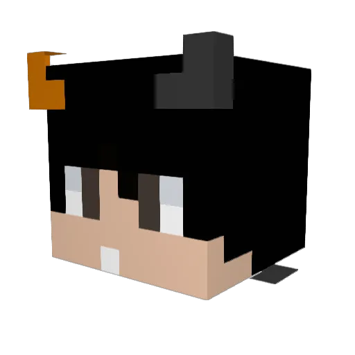 eveningzach Minecraft avatar head, 3D render