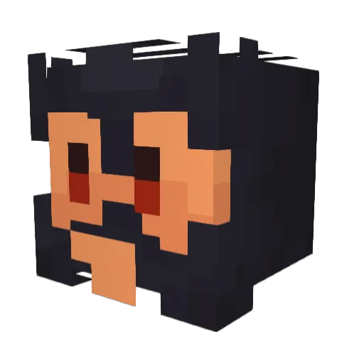event_h Minecraft avatar head, 3D render