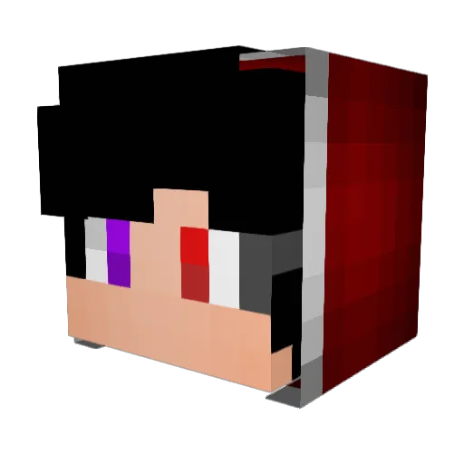 everafterkid Minecraft avatar head, 3D render