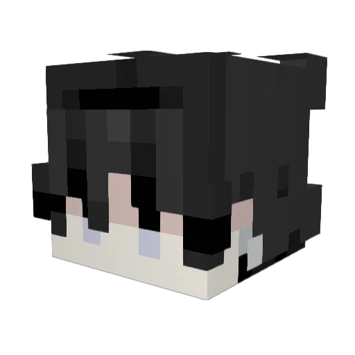everfallXD Minecraft avatar head, 3D render